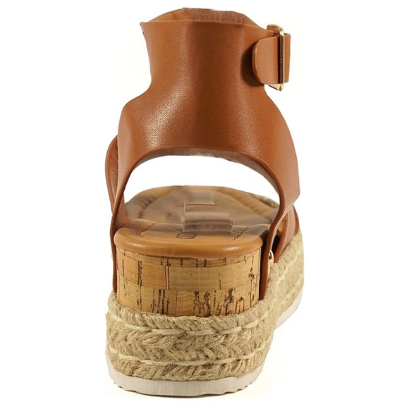 Ankle Strap Jute Woven Platform Wedge Open Toe Sandals NWT - Picture 5 of 5